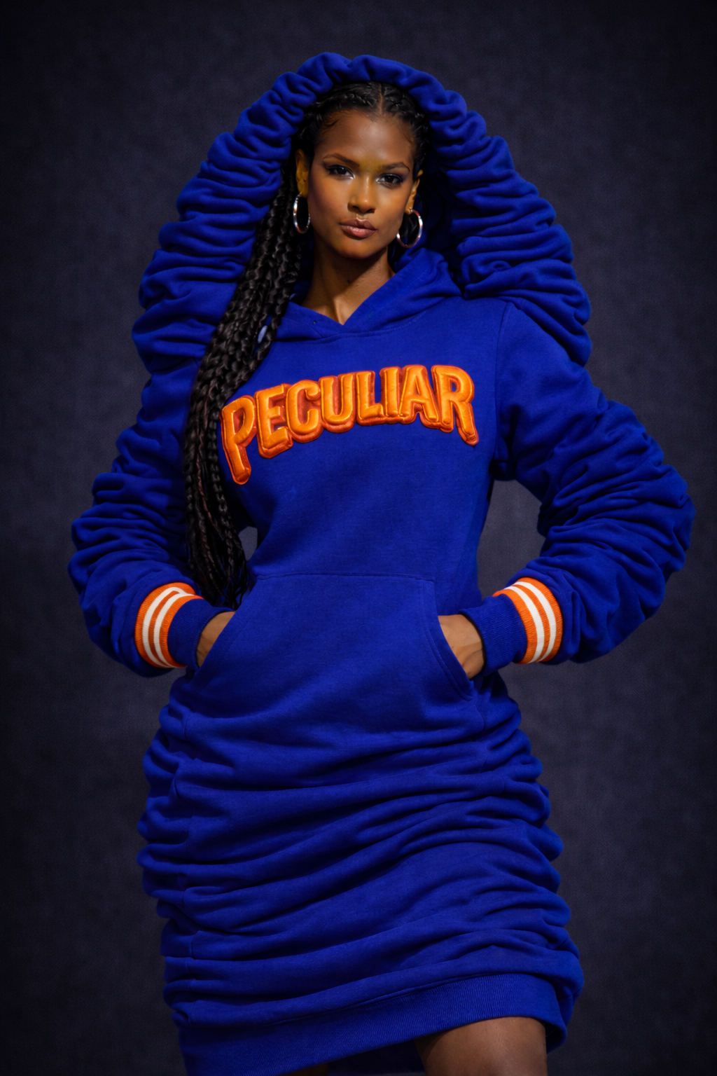 Peculiar Varsity Hooded Dress